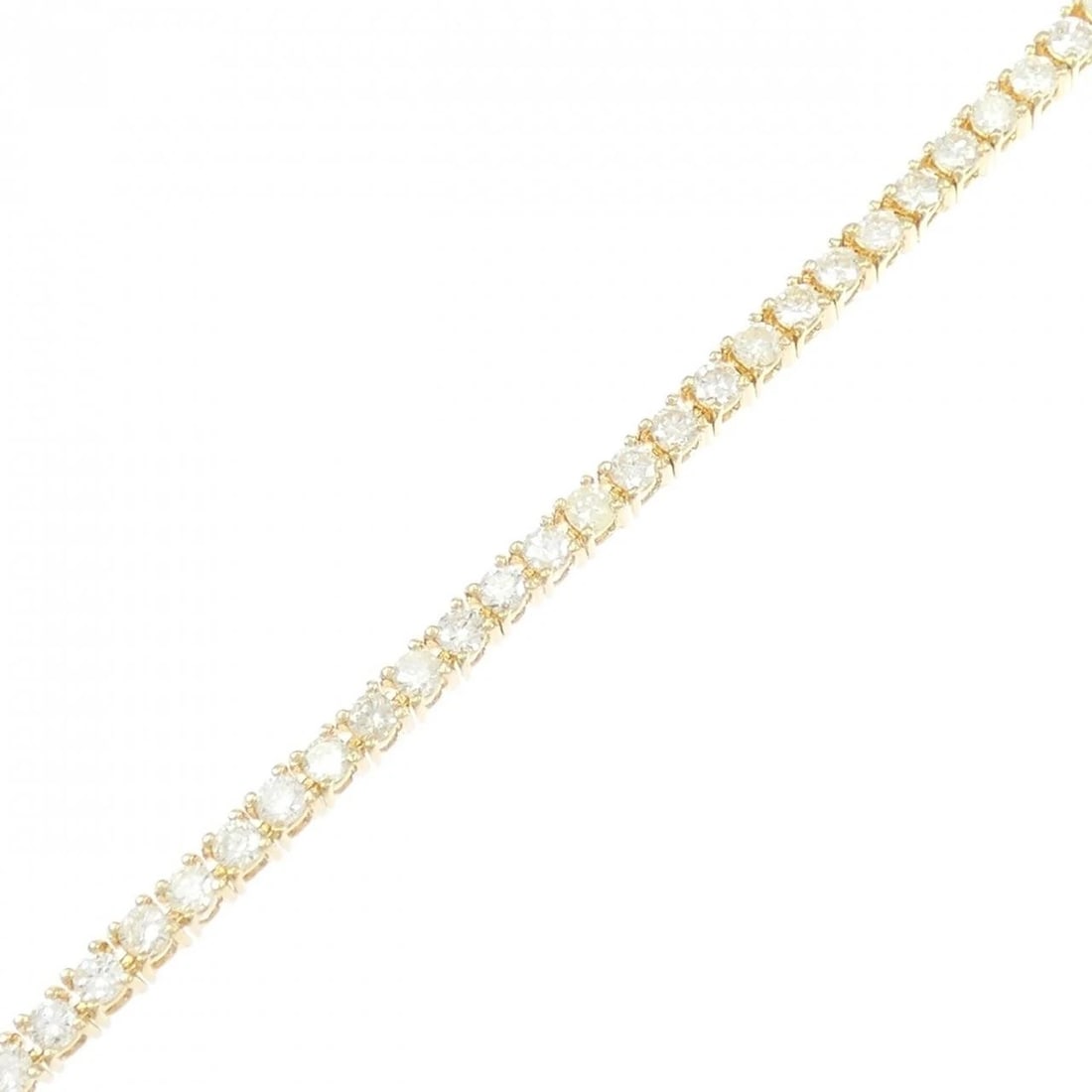 K18YG DIAMOND BRACELET: K18YG Diamond Bracelet Brand: Unbranded Type/Style: Diamond Bure Rubbed T Material: K18 yellow gold, Main Stone Natural Color: YG Size: Length: 18cm Accessories: None Accessories Notice: When