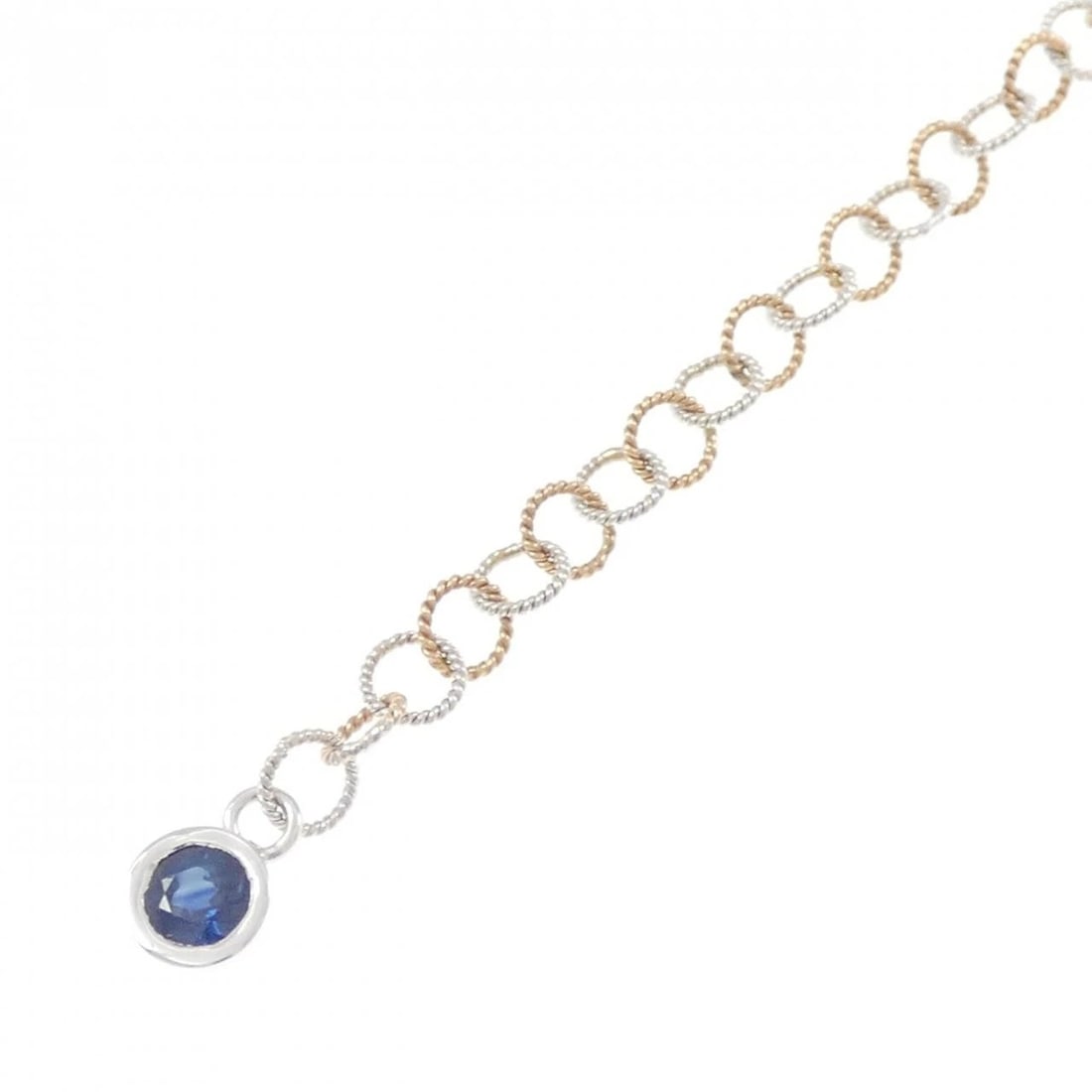 18KWG/18KPG SAPPHIRE BRACELET: 18KWG/18KPG Sapphire Bracelet Brand: Unbranded Type/Style: Sapphire Bracelet Material: 18K white gold/18K pink gold, Main Stone Sapphire Color: WG, PG Size: Length: 20.5cm Accessories: None
