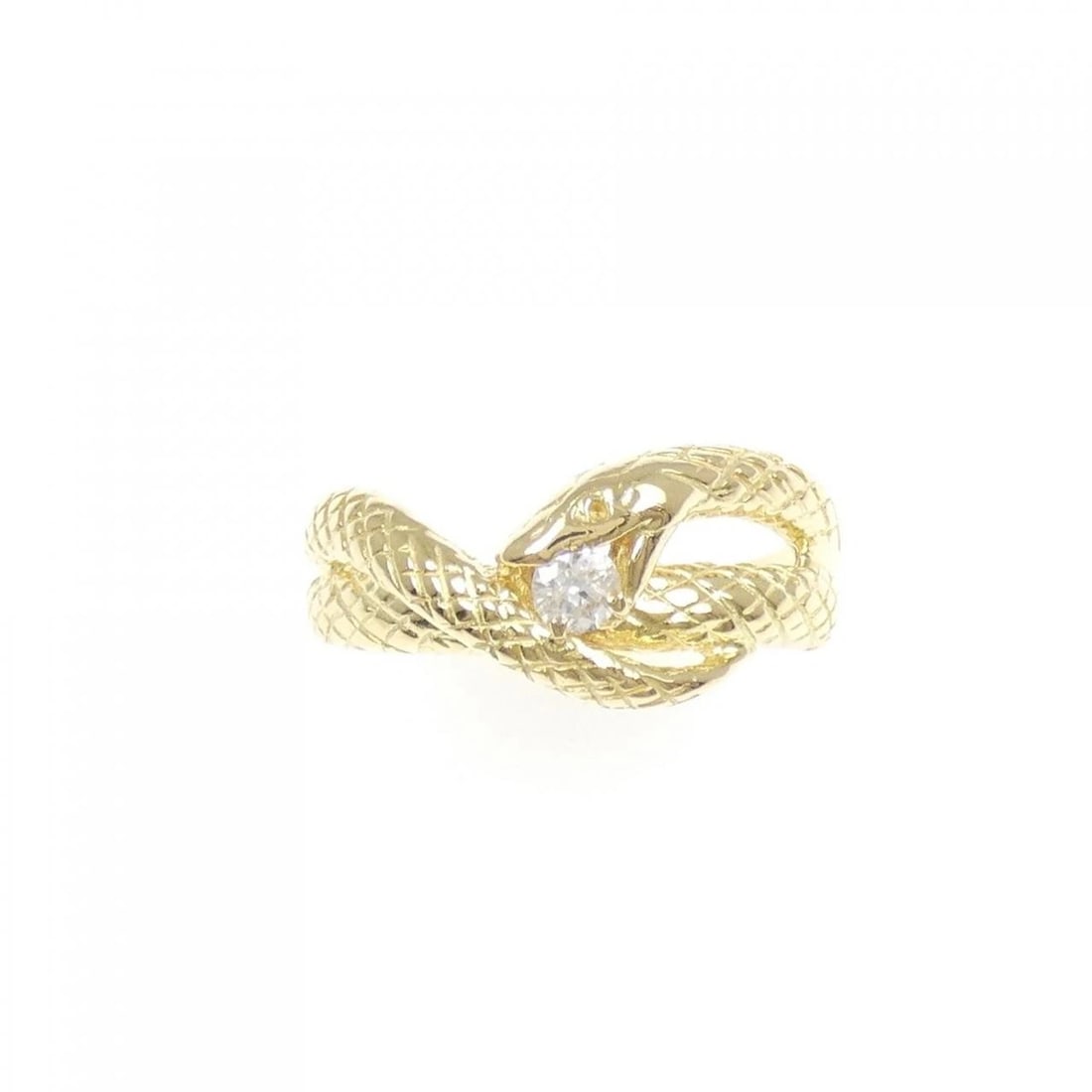 K18YG SNAKE DIAMOND RING - 2