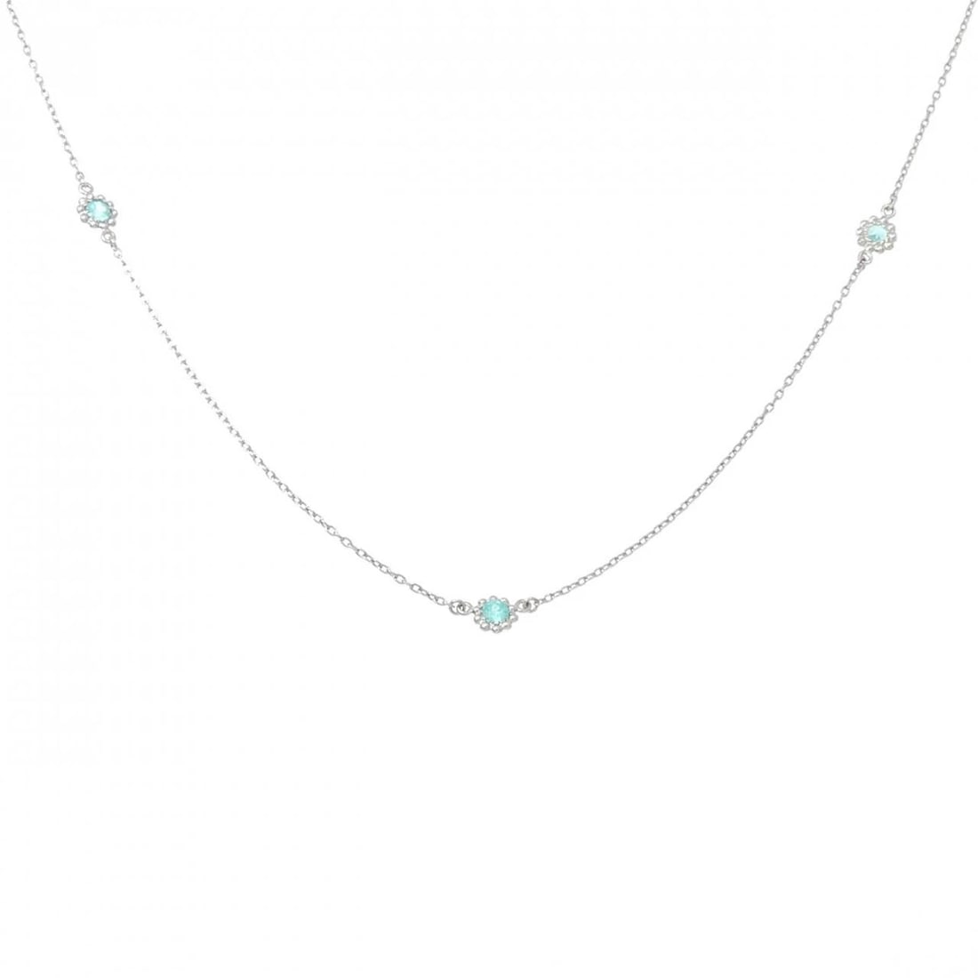 PT850 TOURMALINE NECKLACE: PT850 Tourmaline Necklace Brand: Unbranded Type/Style: Tourmaline Necklace Material: Platinum850, Main Stone Tourmaline Color: PT Size: Length: 70cm Accessories: None Accessories Notice: When