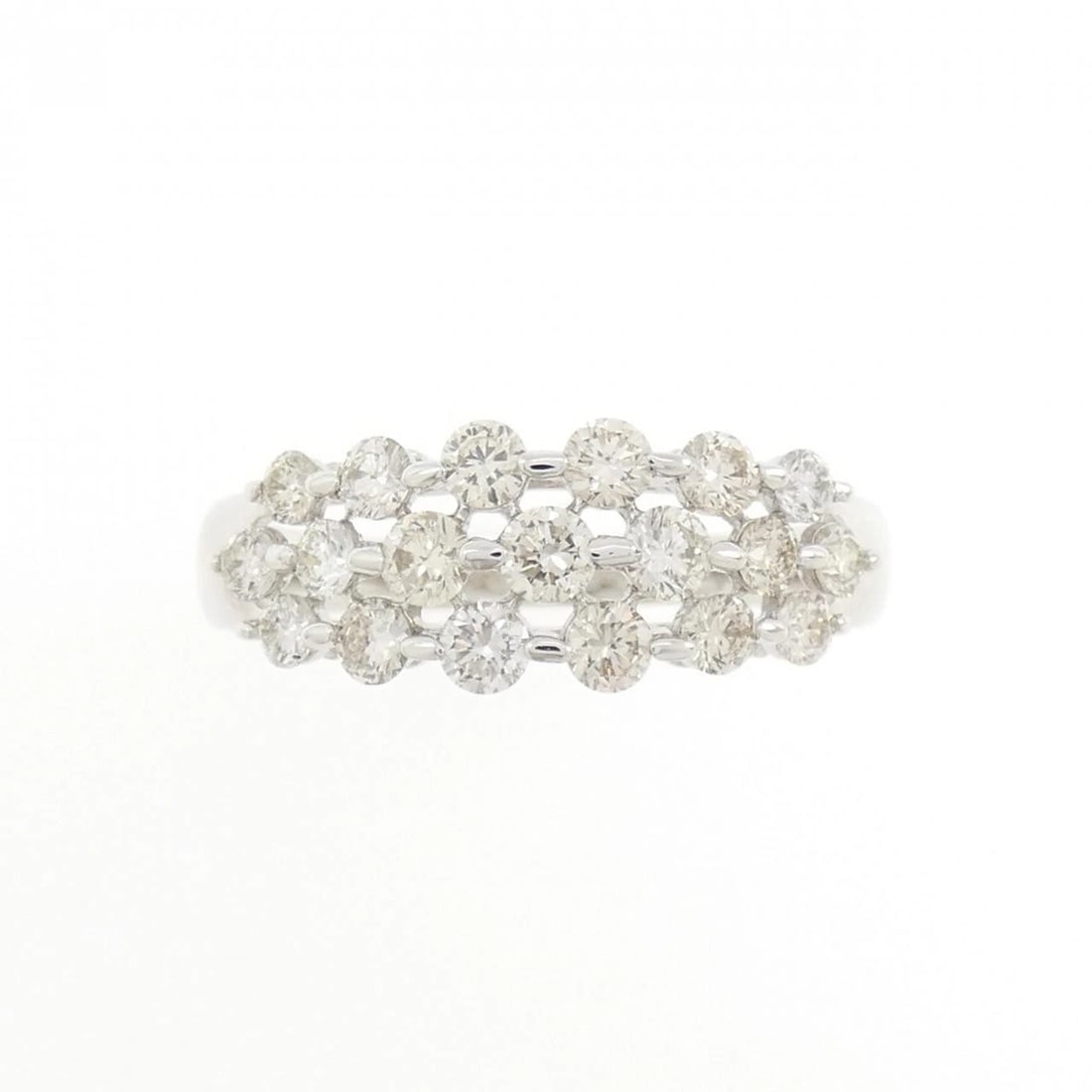 K18WG DIAMOND RING - 2
