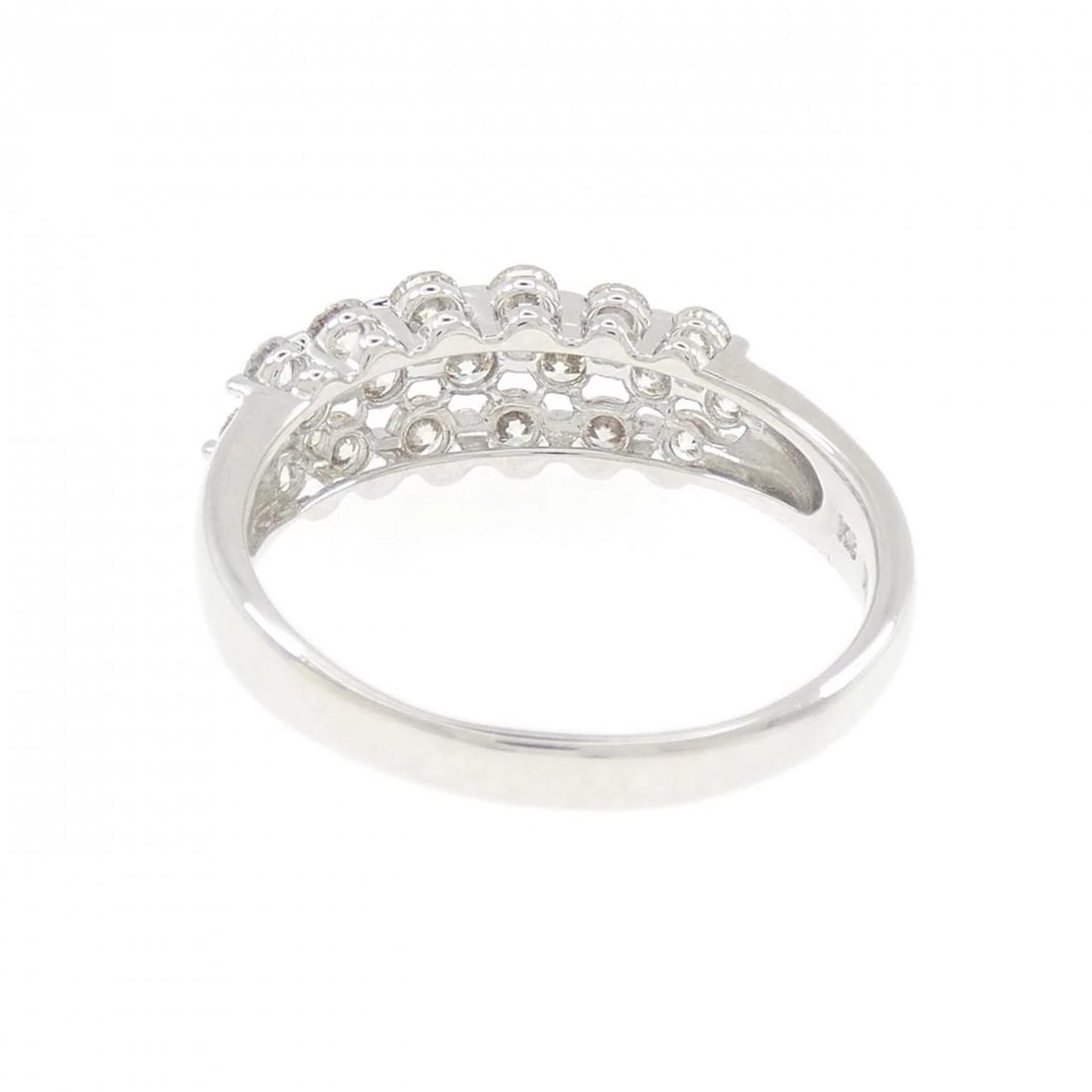 K18WG DIAMOND RING - 3