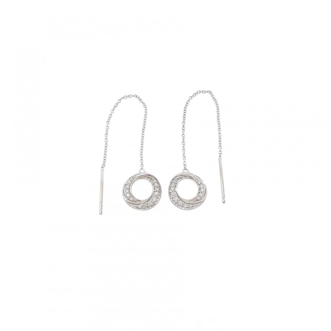 K18WG DIAMOND PIERCE: K18WG Diamond Pierce Brand: Unbranded Type/Style: Diamond Pierce/Earring Material: K18 white gold, Main Stone Natural Color: WG Size: Approximate dimensions (height x width): 63.4cm x 9.2cm