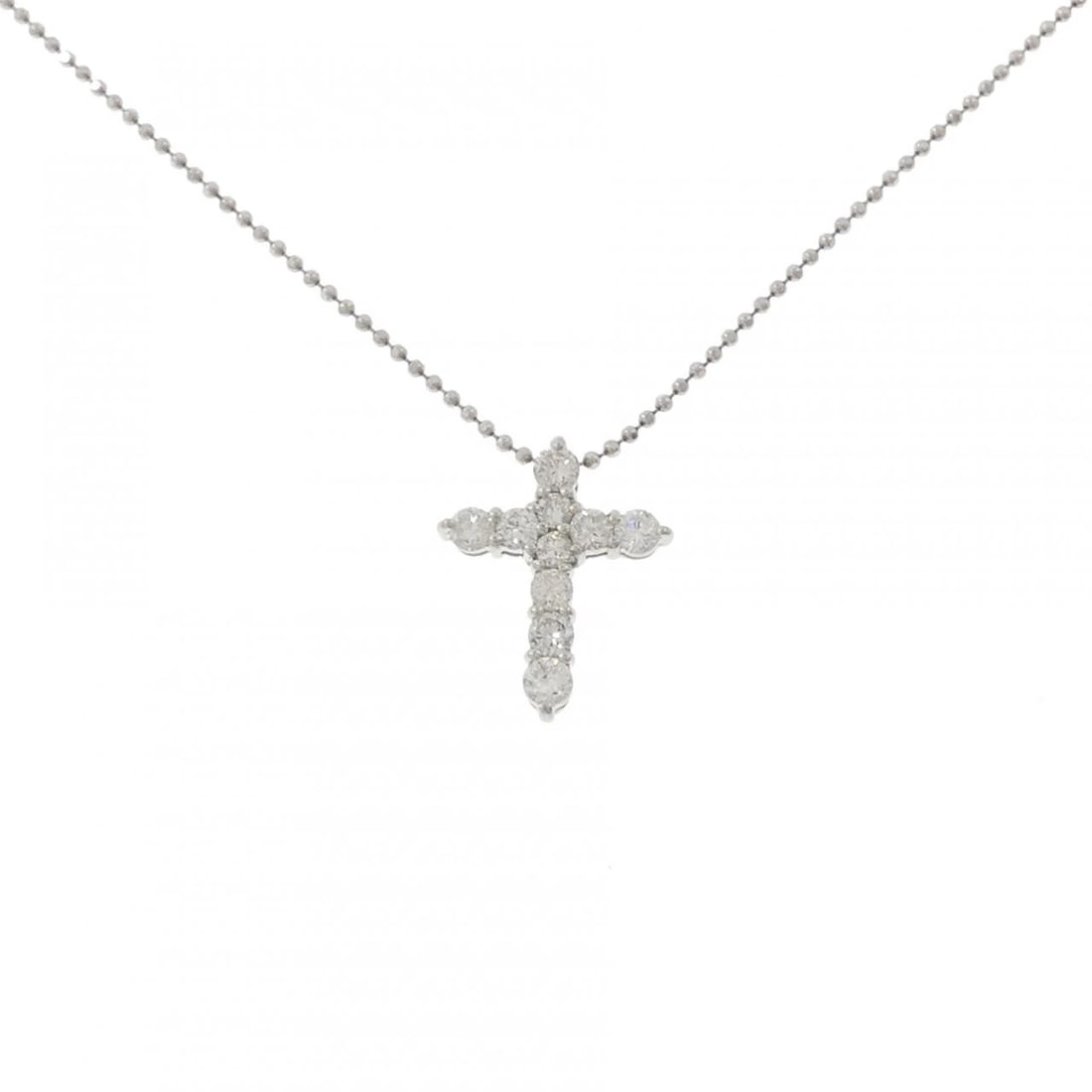 PT900/PT850 CROSS DIAMOND NECKLACE: PT900/PT850 Cross Diamond Necklace Brand: Unbranded Type/Style: Diamond Necklace Material: Platinum900/Platinum850, Main Stone Natural Color: PT Size: Length: 45cm Accessories: None Accessories