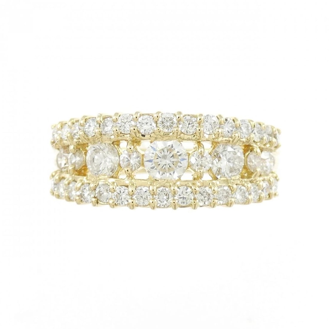 K18YG DIAMOND RING - 2