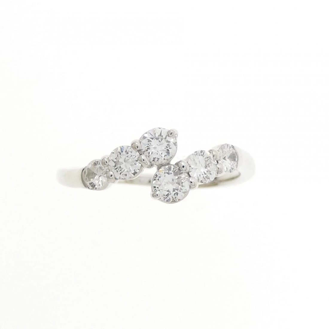 K18WG DIAMOND RING - 2