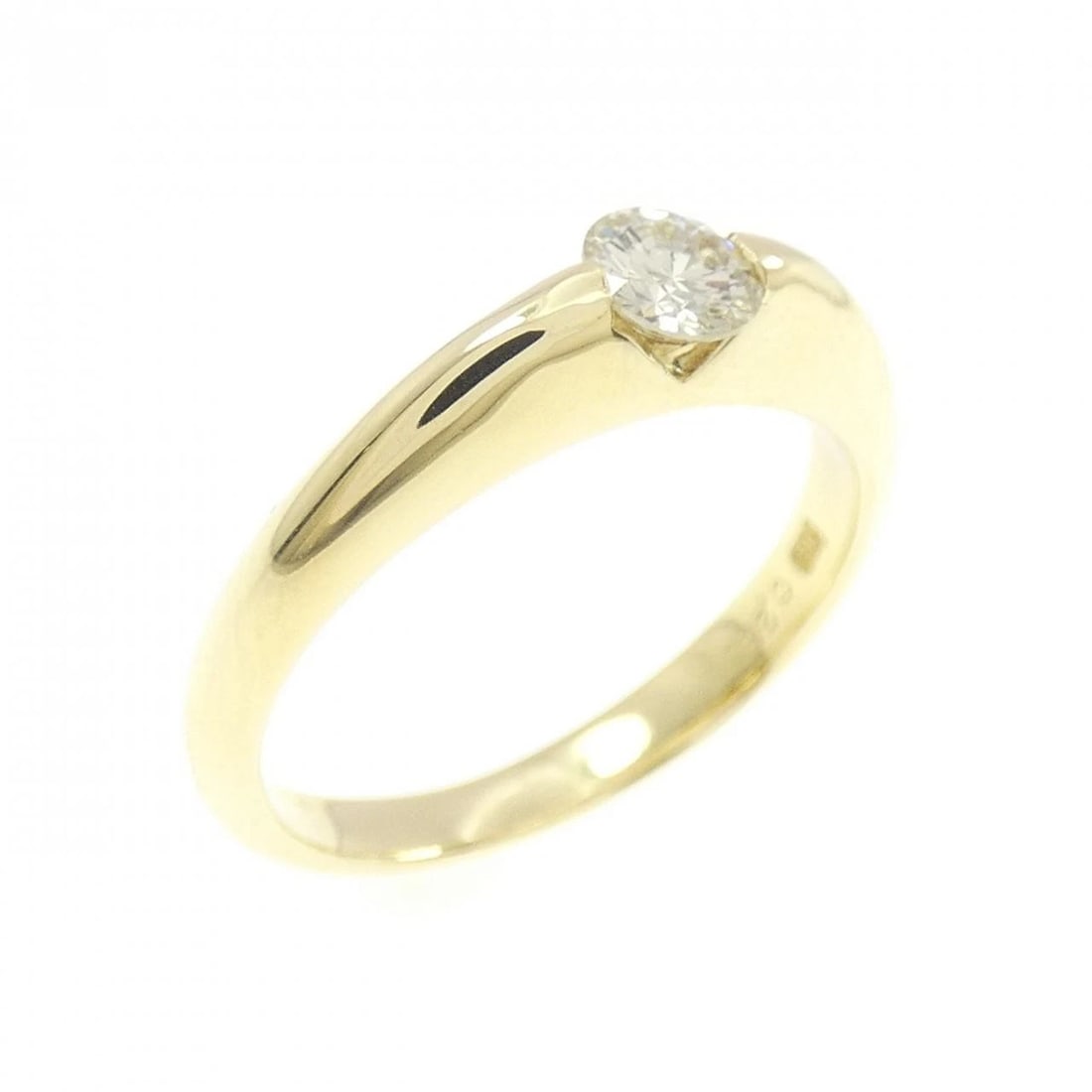 K18YG SOLITAIRE DIAMOND RING: K18YG Solitaire Diamond Ring Brand: Unbranded Type/Style: Diamond Ring Material: K18 yellow gold, Main Stone Natural Color: YG Size: US5 Accessories: None Accessories Notice: When purchasing