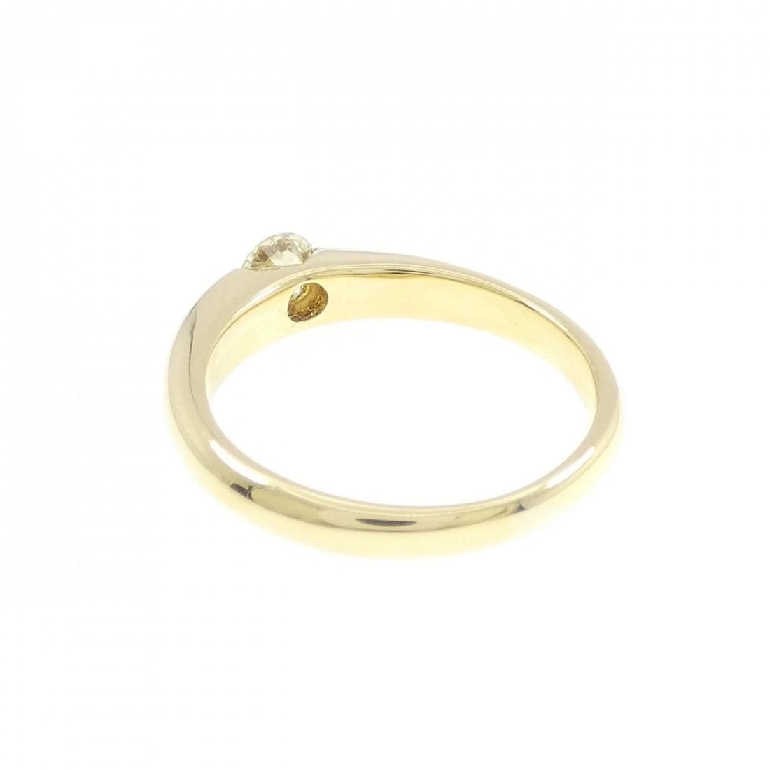 K18YG SOLITAIRE DIAMOND RING - 3
