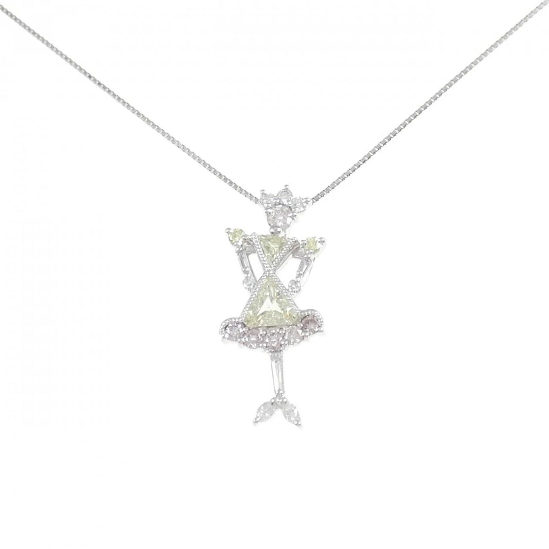 PT900/PT850 DIAMOND NECKLACE: PT900/PT850 Diamond Necklace Brand: Unbranded Type/Style: Diamond Necklace Material: Platinum900/Platinum850, Main Stone Natural Color: PT Size: Length: 45cm Accessories: None Accessories Notice: