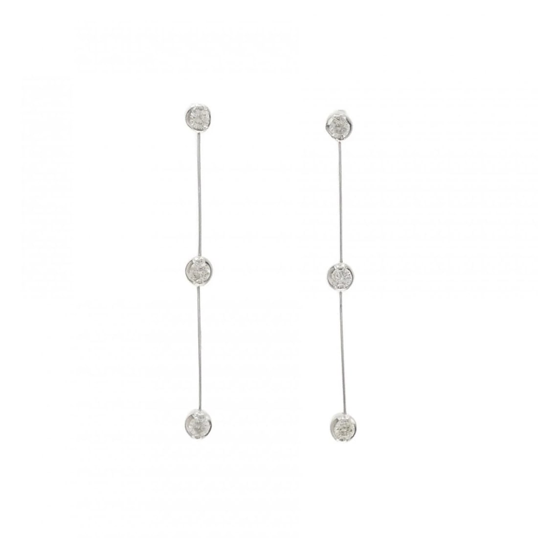 K18WG DIAMOND PIERCE: K18WG Diamond Pierce Brand: Unbranded Type/Style: Diamond Pierce/Earring Material: K18 white gold, Main Stone Natural Color: WG Size: Approximate dimensions (height x width): 34.7cm x 3.0cm
