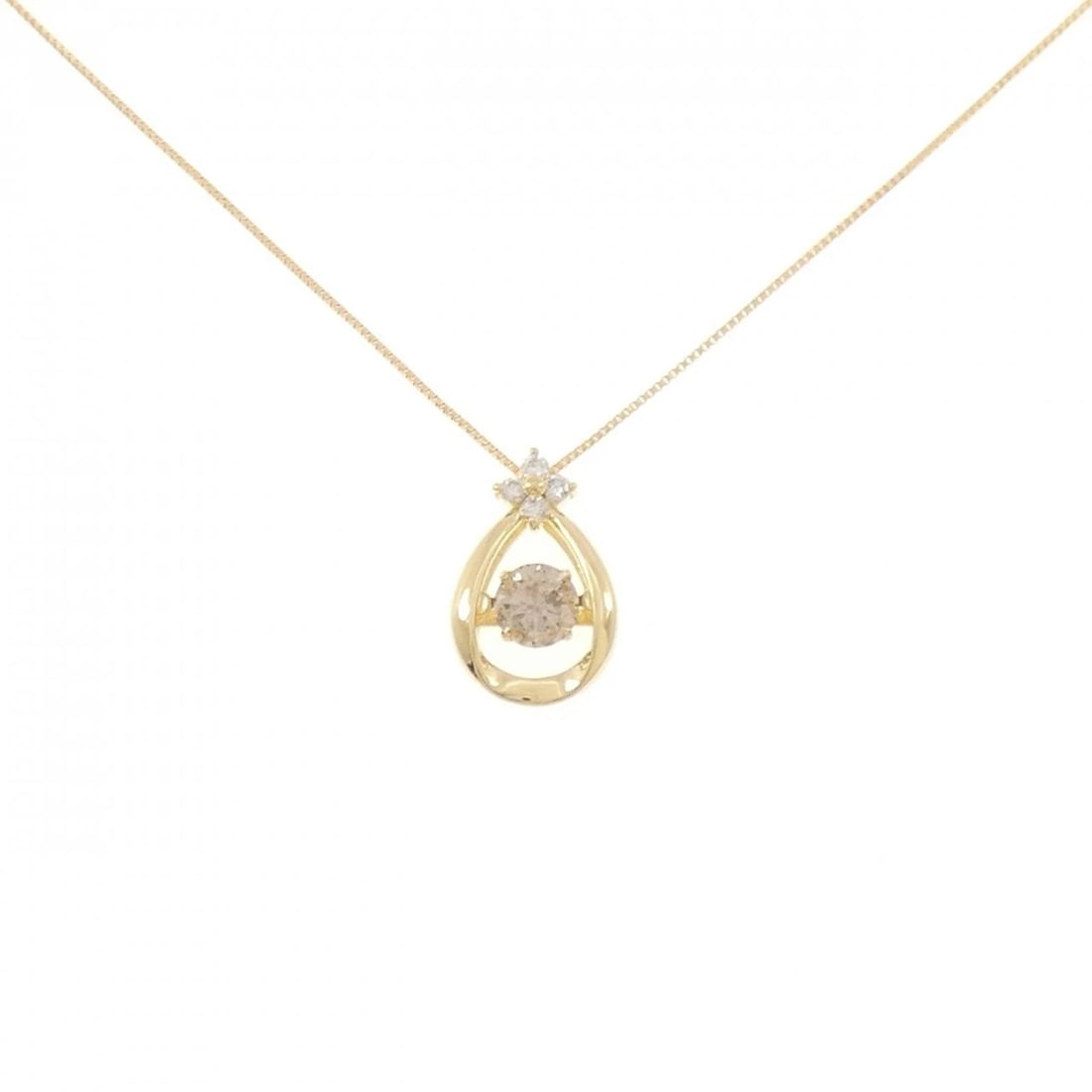 K18YG DIAMOND NECKLACE: K18YG Diamond Necklace Brand: Unbranded Type/Style: Diamond Necklace Material: K18 yellow gold, Main Stone Natural Color: YG Size: Length: 45cm Accessories: None Accessories Notice: When purchasing