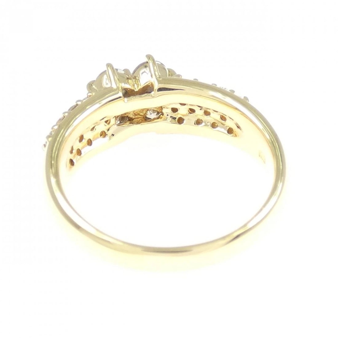 K18YG FLOWER DIAMOND RING - 3