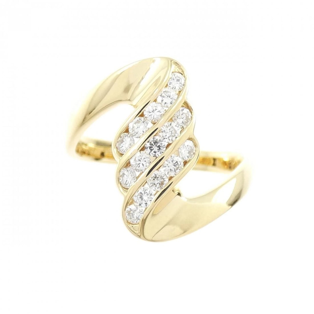 K18YG DIAMOND RING - 2