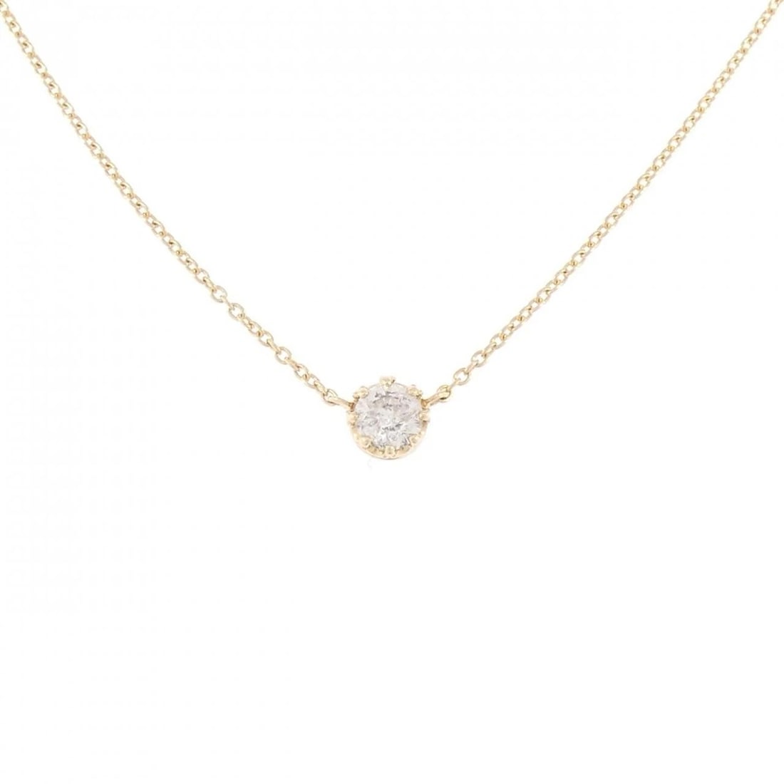 18K YELLOW GOLD DIAMOND NECKLACE: 18K Yellow Gold Diamond Necklace Brand: Unbranded Type/Style: Diamond Necklace Material: K18 yellow gold, Main Stone Natural Color: YG Size: Length: 41cm Accessories: None Accessories Notice: When