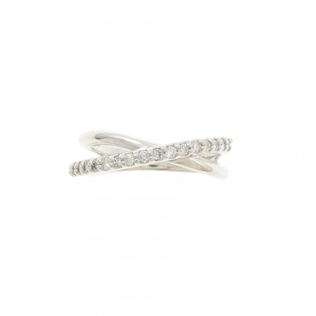 K18WG DIAMOND PINKY RING - 2