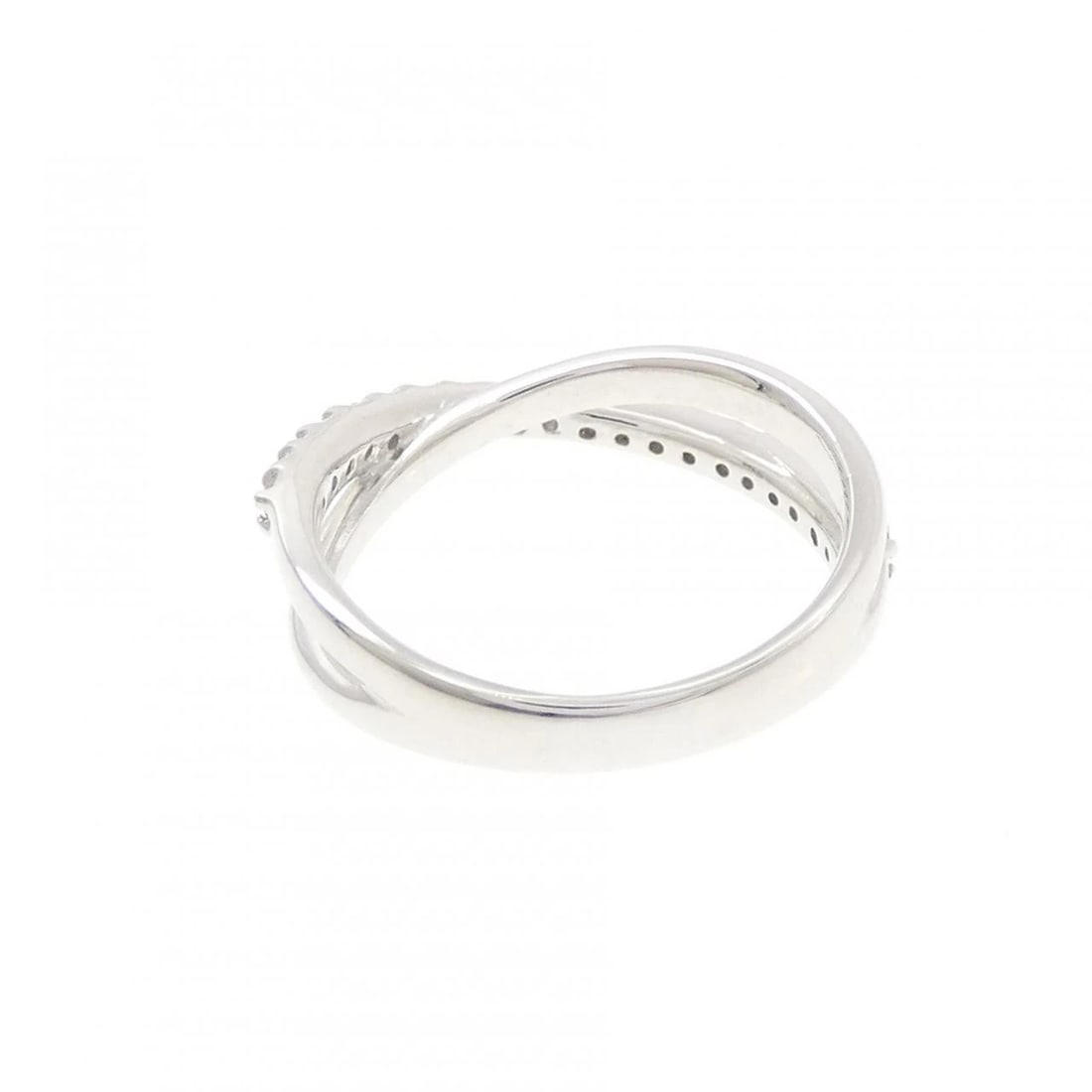 K18WG DIAMOND PINKY RING - 3
