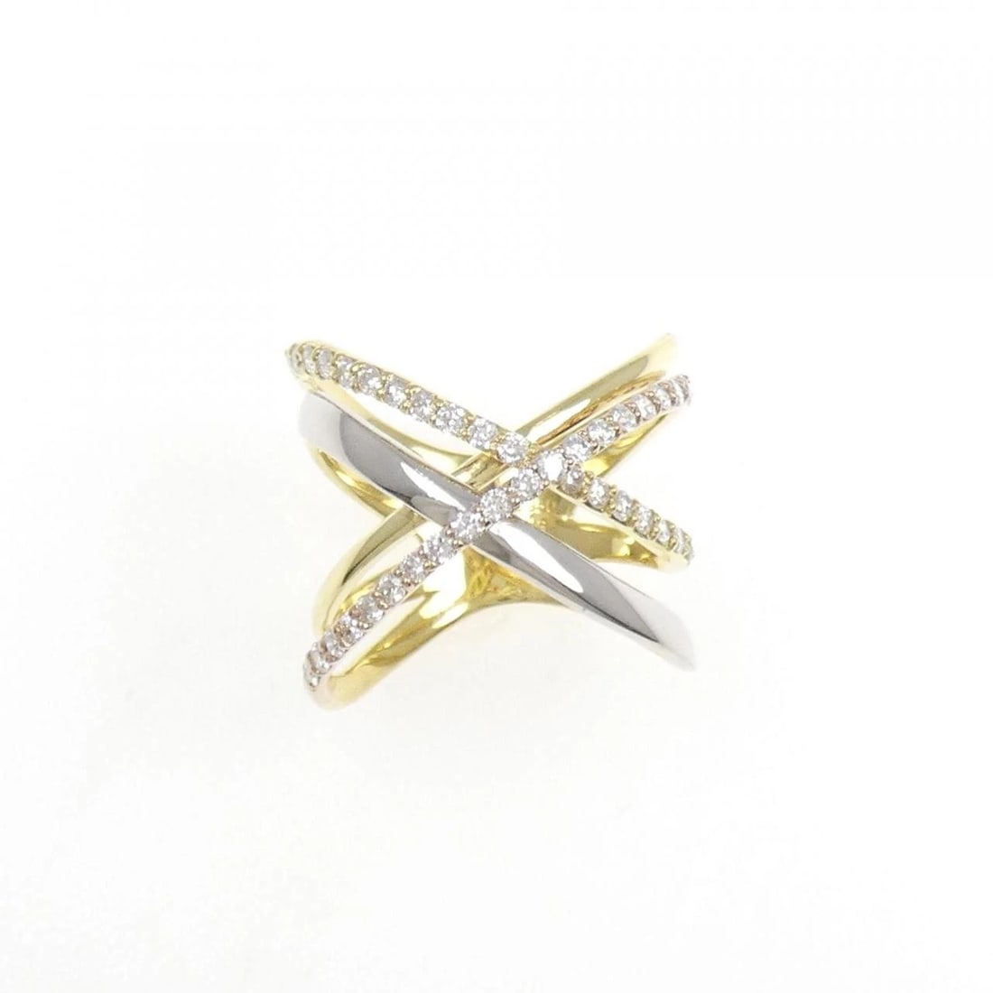 K18YG/PT950/K18PG DIAMOND RING - 2