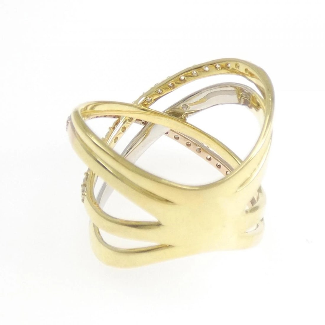 K18YG/PT950/K18PG DIAMOND RING - 3