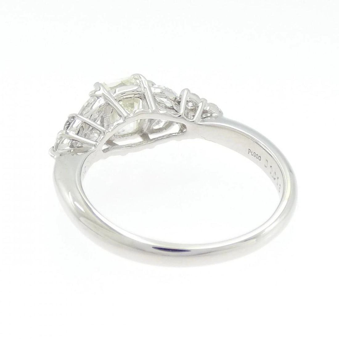 PT900 DIAMOND RING EMERALD - 3