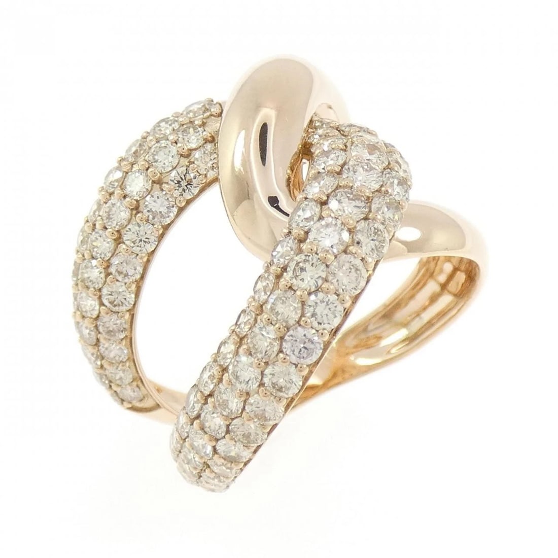 K18PG DIAMOND RING: K18PG Diamond Ring Brand: Unbranded Type/Style: Diamond Ring Material: K18 Pink Gold, Main Stone Natural Color: PG Size: US6 1/2 Accessories: None Accessories Notice: When purchasing pre-owned goods,