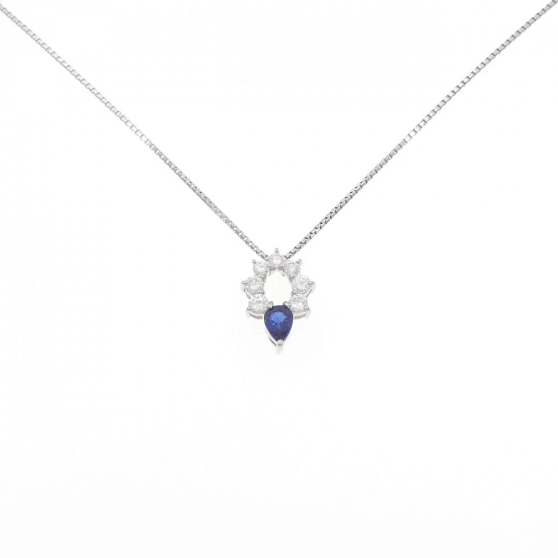 PT900/PT850 SAPPHIRE NECKLACE: PT900/PT850 Sapphire Necklace Brand: Unbranded Type/Style: Sapphire Necklace Material: Platinum900/Platinum850, Main Stone Sapphire, Natural Color: PT Size: Length: 40 Accessories: None Accessories