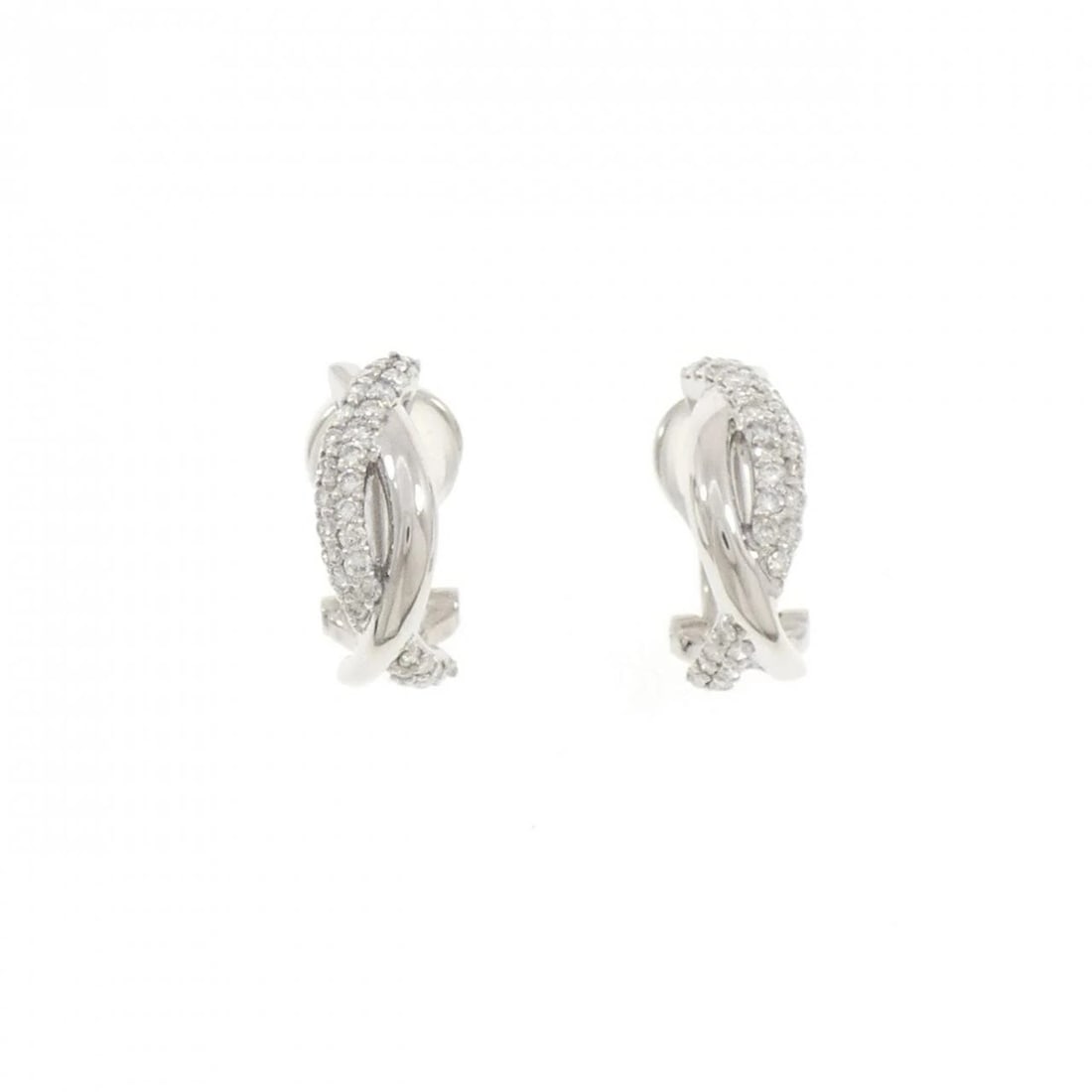 K18WG DIAMOND PIERCE/EARRING: K18WG Diamond Pierce/Earring Brand: Unbranded Type/Style: Diamond Pierce/Earring Material: K18 white gold, Main Stone Natural Color: WG Size: Approximate dimensions (height x width): 16.4cm x 5.6cm