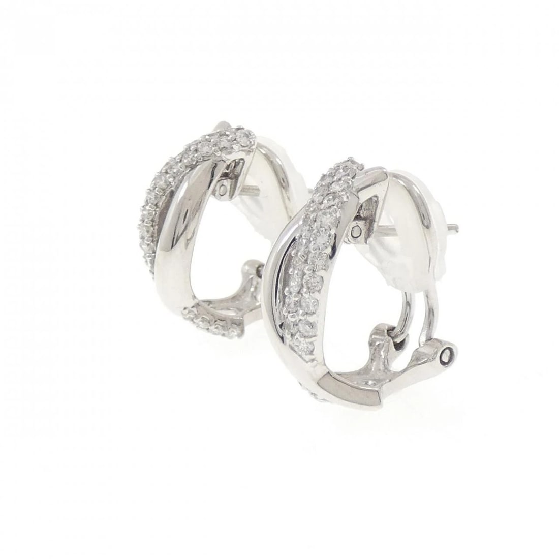 K18WG DIAMOND PIERCE/EARRING - 2