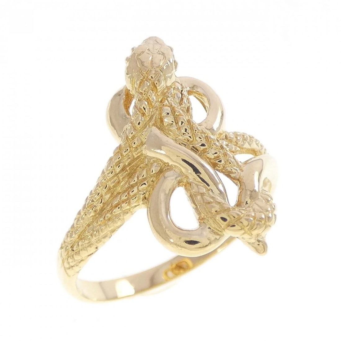 K18YG SNAKE DIAMOND RING: K18YG Snake Diamond Ring Brand: Unbranded Type/Style: Diamond Ring Material: K18 yellow gold, Main Stone Natural Color: YG Size: US7 3/4 Accessories: None Accessories Notice: When purchasing