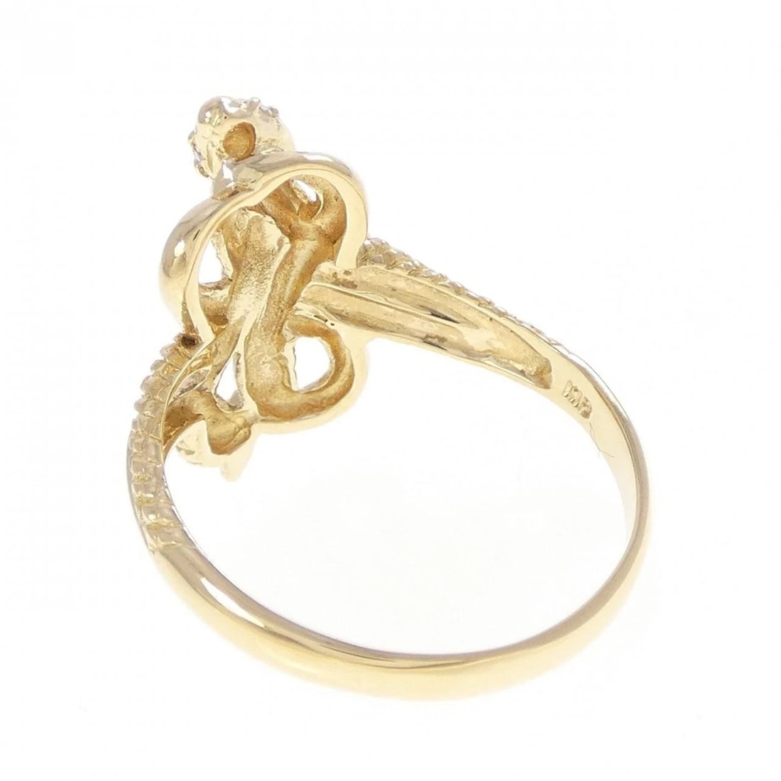K18YG SNAKE DIAMOND RING - 3