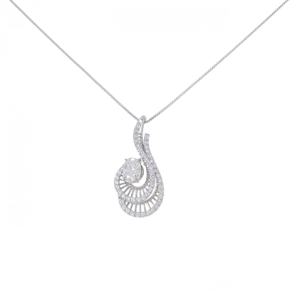 PT900/PT850 DIAMOND NECKLACE: PT900/PT850 Diamond Necklace Brand: Unbranded Type/Style: Necklace Material: Platinum900/Platinum850, Main Stone Natural Color: PT Size: Length: 45cm Accessories: None Accessories Notice: When