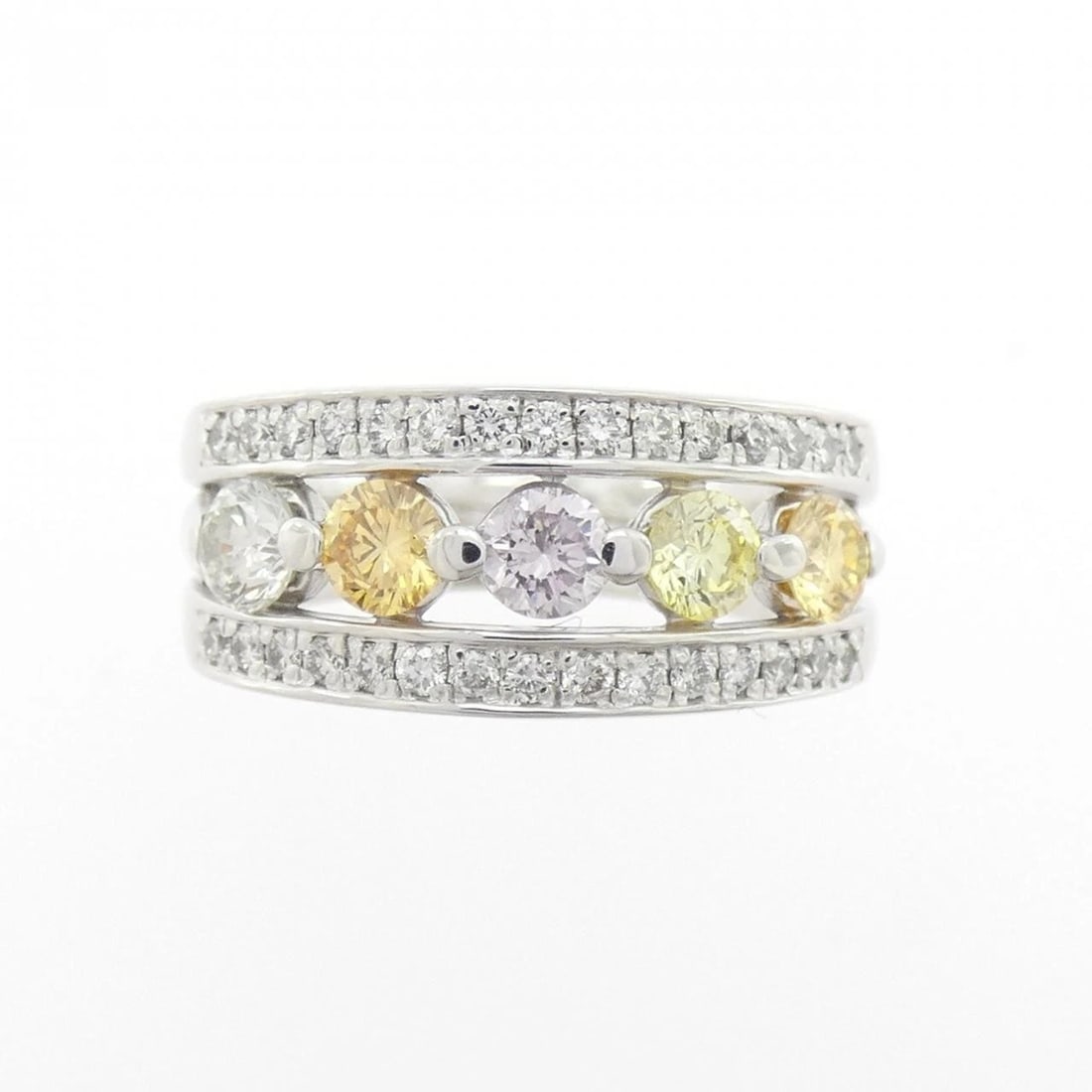 K18WG DIAMOND RING - 2
