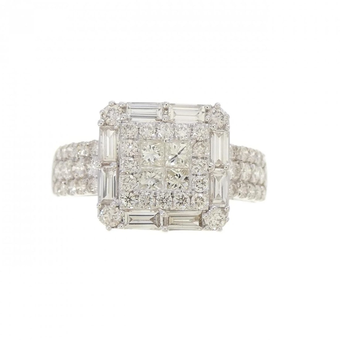 K18WG DIAMOND RING - 2