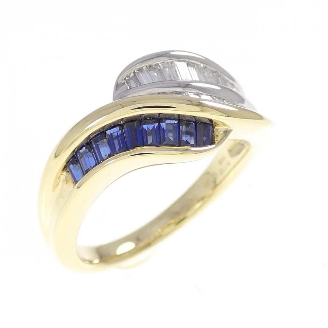 K18YG/PT900 SAPPHIRE RING: K18YG/PT900 Sapphire Ring Brand: Unbranded Type/Style: Sapphire Ring Material: 18k yellow gold / Platinum 900, Main Stone Sapphire, Natural Color: YG, PT Size: US7 1/4 Accessories: None Accessories