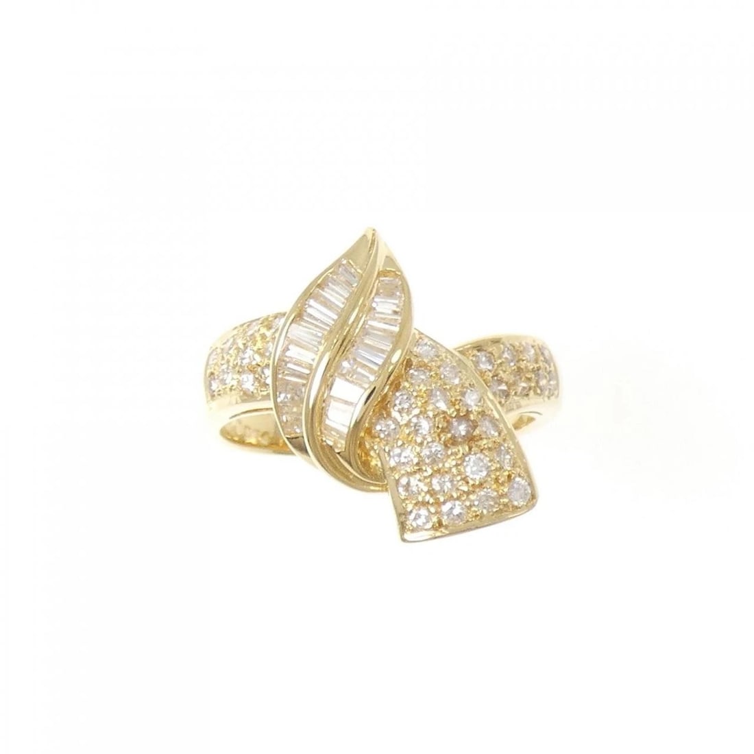 K18YG PAVE DIAMOND RING - 2