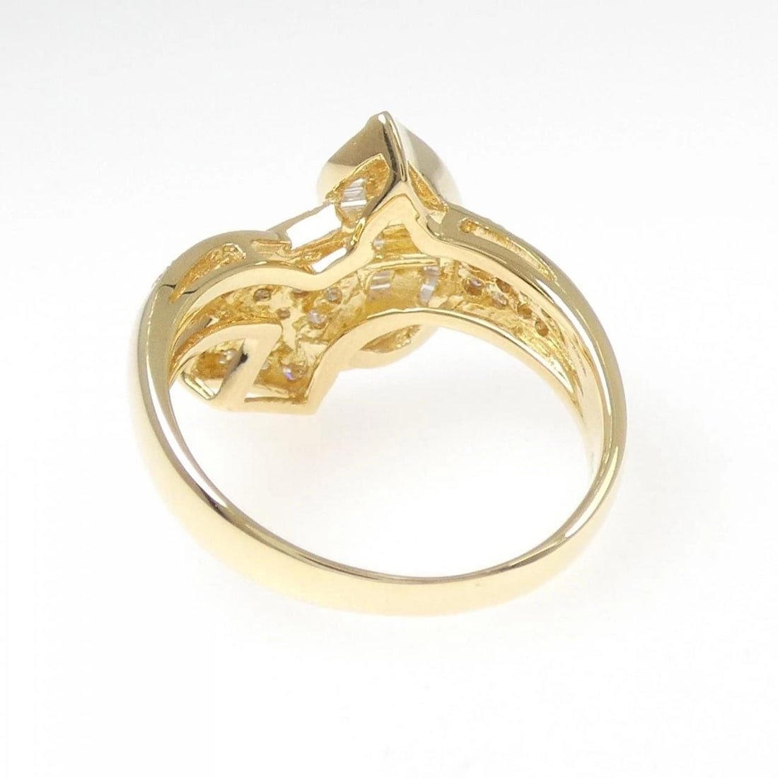 K18YG PAVE DIAMOND RING - 3