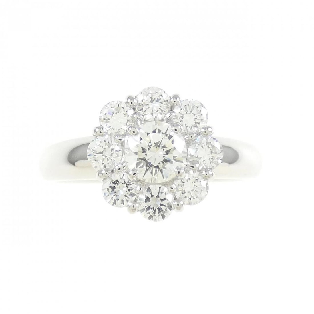 PT900 FLOWER DIAMOND RING - 2