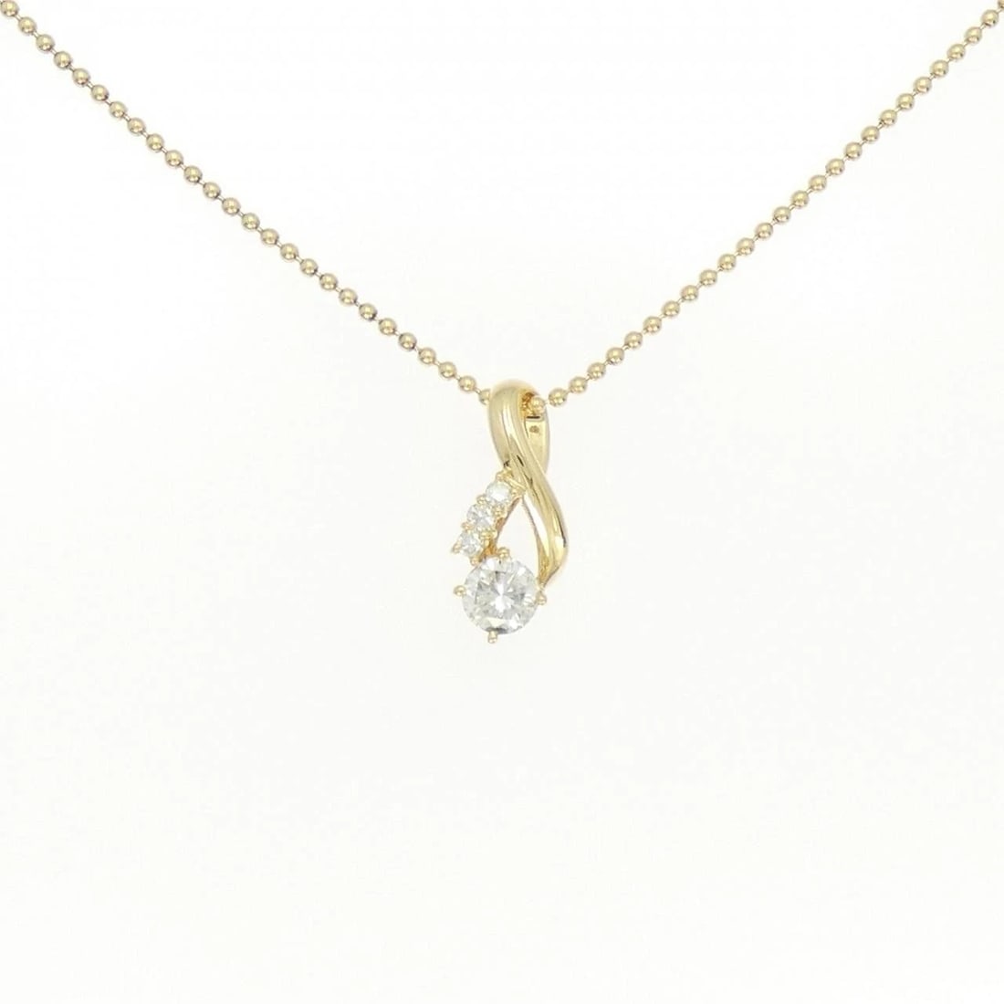 K18YG DIAMOND NECKLACE: K18YG Diamond Necklace Brand: Unbranded Type/Style: Diamond Necklace Material: K18 yellow gold, Main Stone Natural Color: YG Size: Length: 50cm Accessories: None Accessories Notice: When purchasing