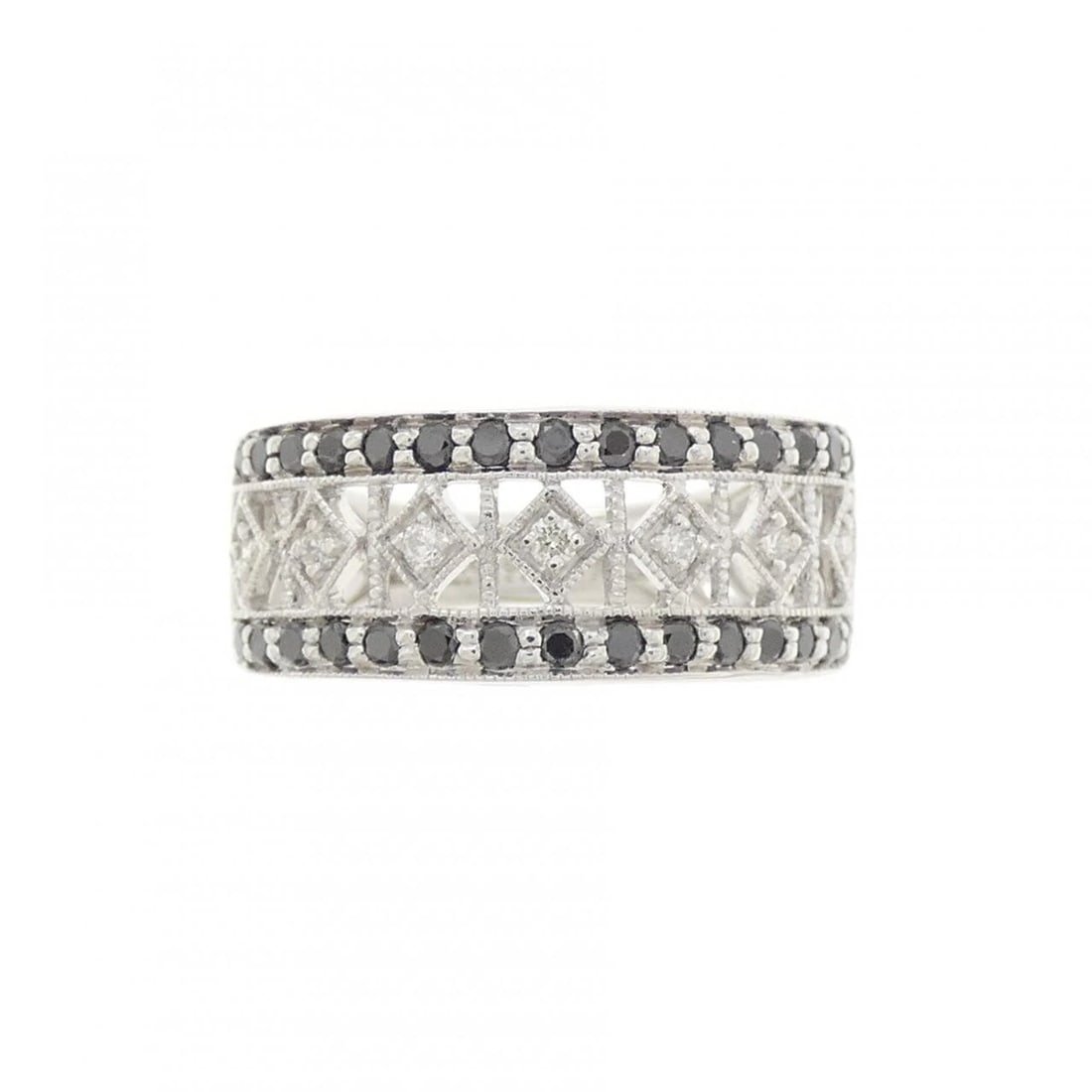K18WG DIAMOND RING - 2