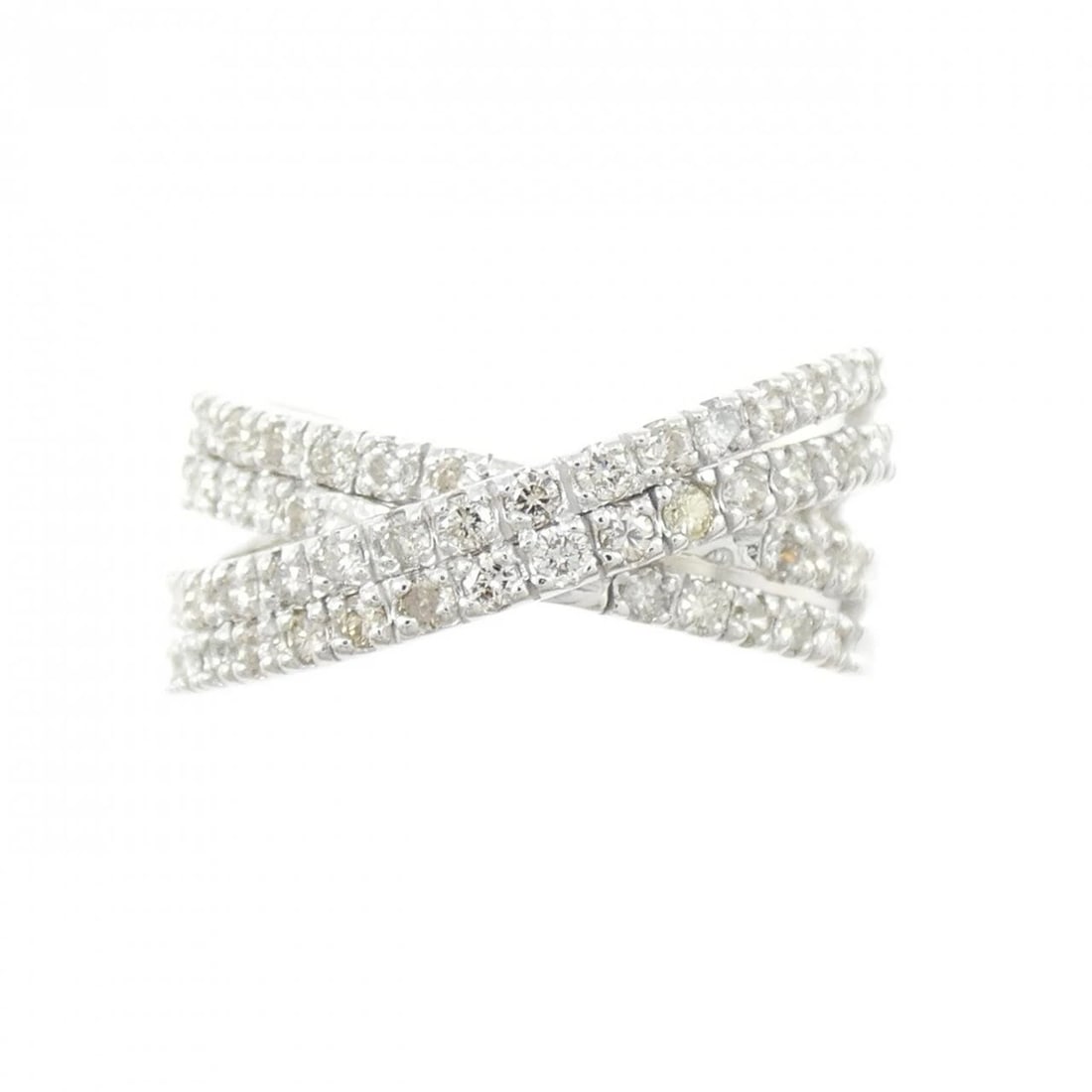 K18WG DIAMOND RING - 2
