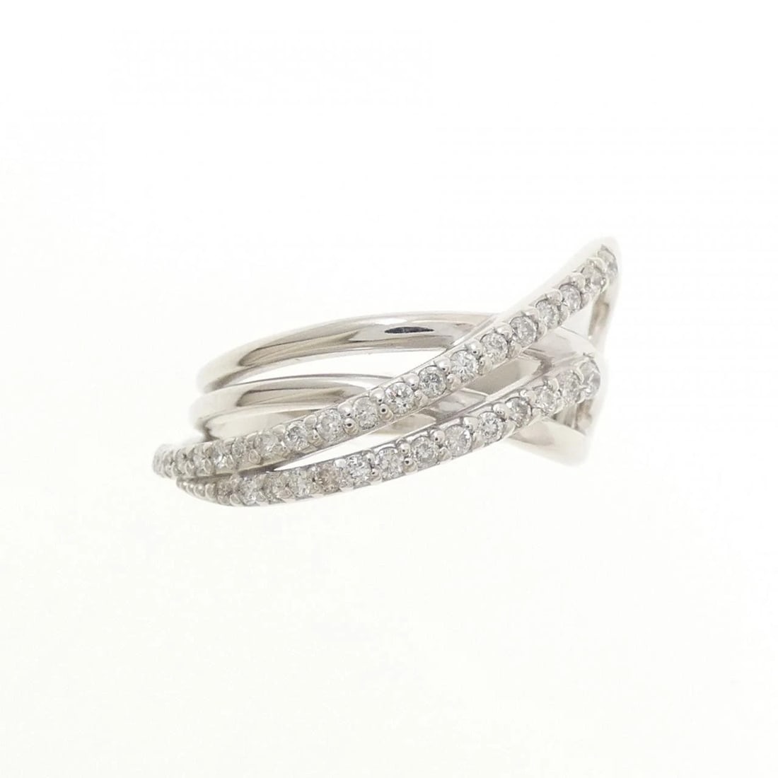 K18WG DIAMOND RING - 2