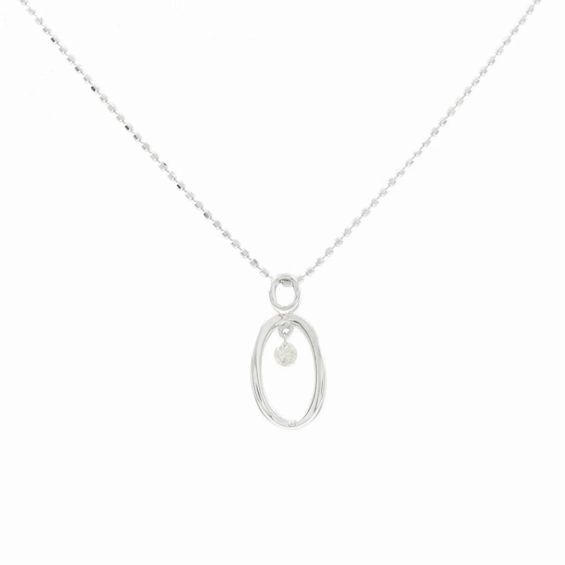 K18WG DIAMOND NECKLACE: K18WG Diamond Necklace Brand: Unbranded Type/Style: Diamond Necklace Material: K18 white gold, Main Stone Natural Color: WG Size: Length: 39cm Accessories: None Accessories Notice: When purchasing