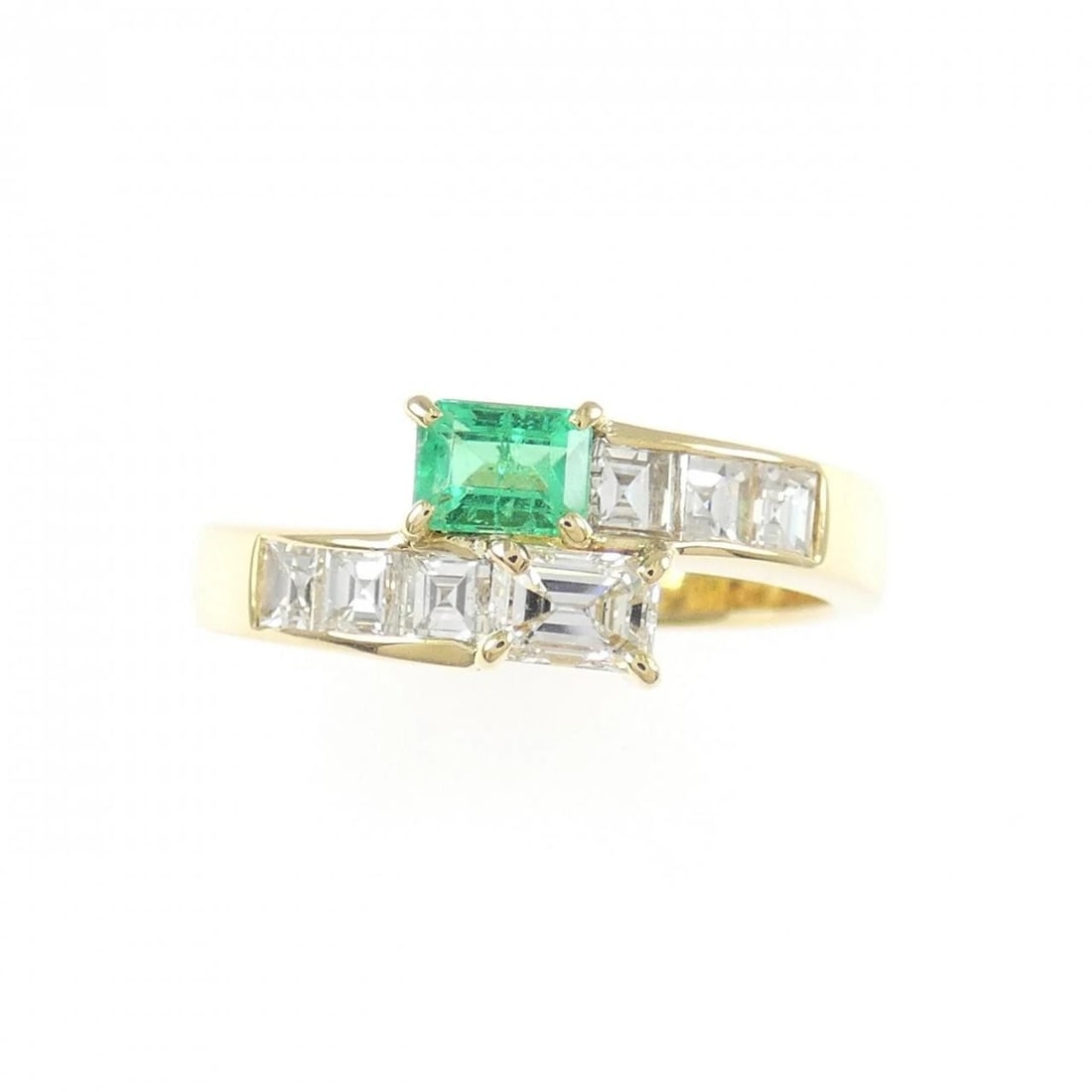 18K YELLOW GOLD EMERALD RING - 2