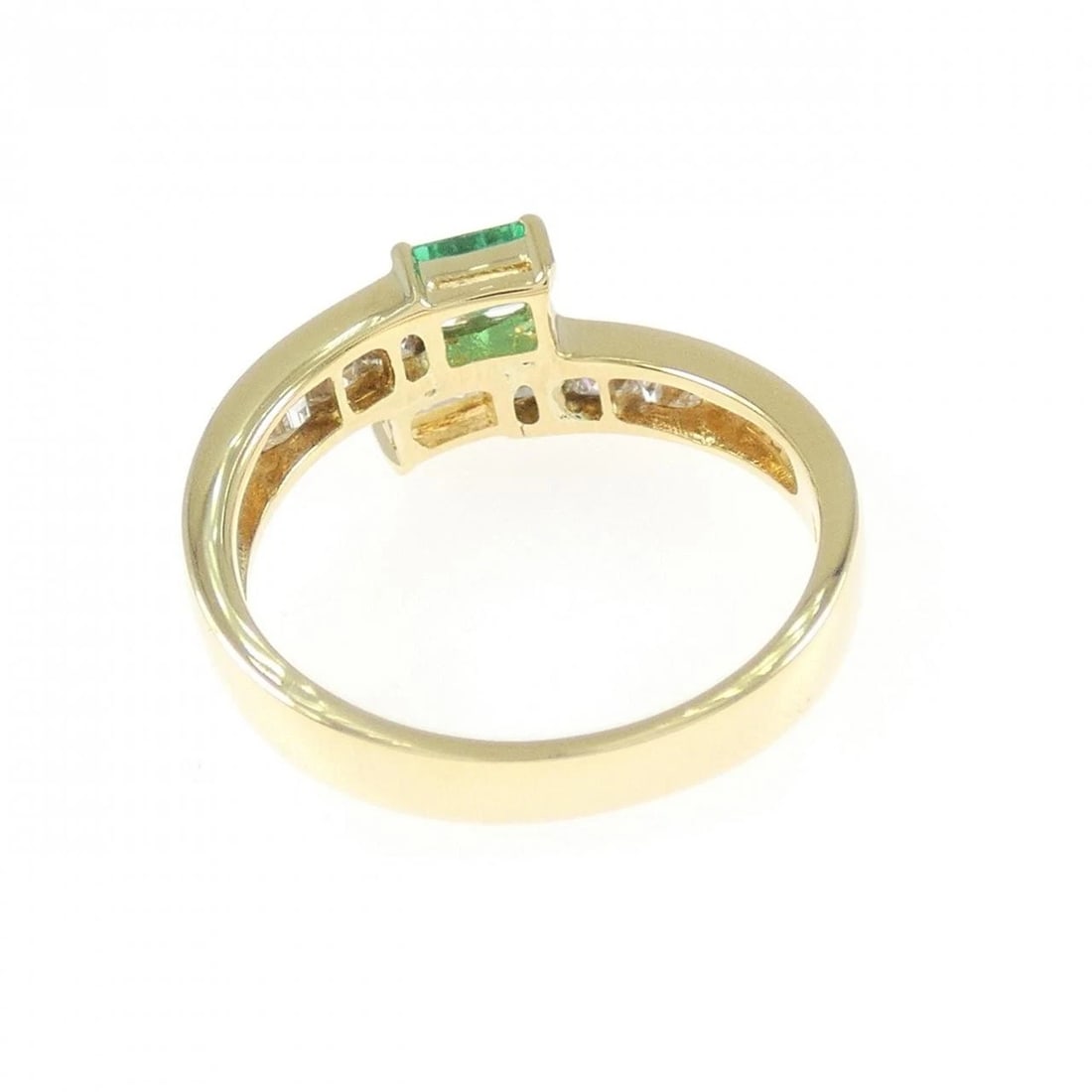 18K YELLOW GOLD EMERALD RING - 3