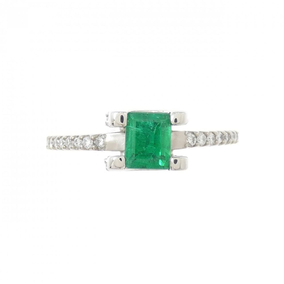 K18WG EMERALD RING - 2