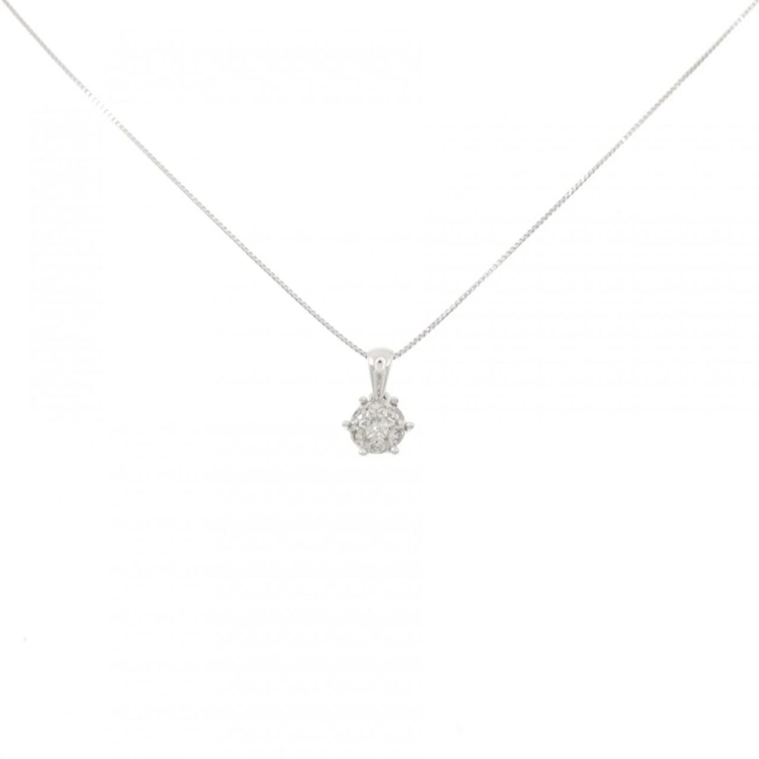 750WG/K18WG DIAMOND NECKLACE: 750WG/K18WG Diamond Necklace Brand: Unbranded Type/Style: Diamond Necklace Material: 750 White Gold/18K White Gold, Main Stone Natural Color: WG Size: Length: 45cm Accessories: None Accessories