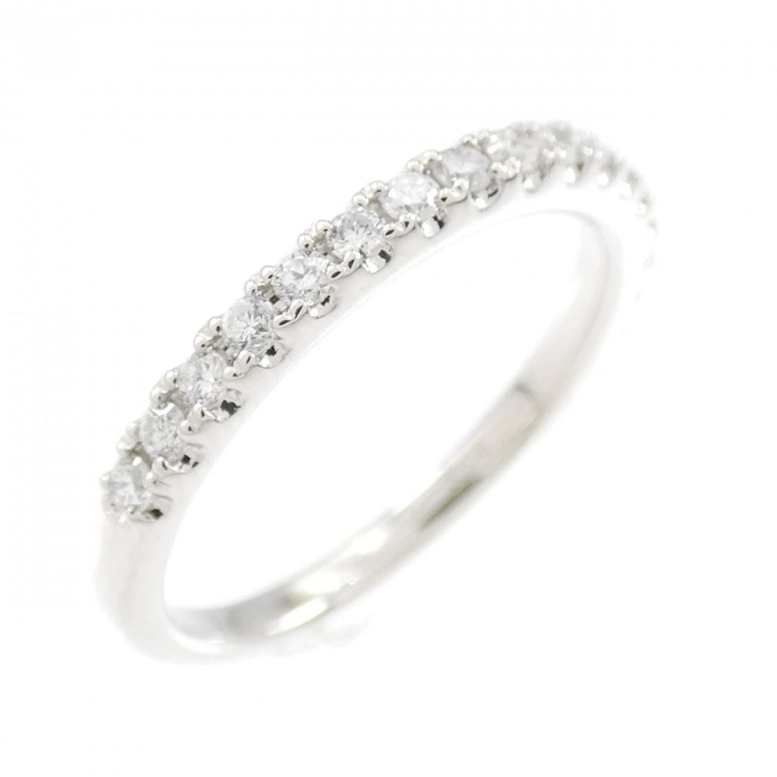 PT HALF ETERNITY DIAMOND RING: PT Half Eternity Diamond Ring Brand: Unbranded Type/Style: Diamond Ring Material: Platinum, Main Stone Natural Color: PT Size: US4 Accessories: None Accessories Notice: When purchasing pre-owned