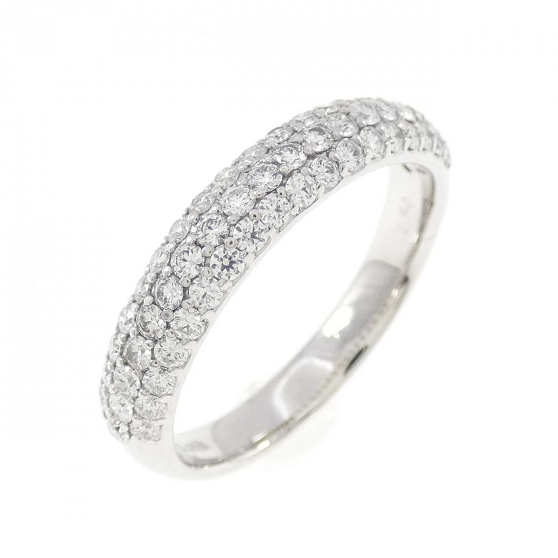 K18WG PAVE DIAMOND RING: K18WG Pave Diamond Ring Brand: Unbranded Type/Style: Diamond Ring Material: K18 white gold, Main Stone Natural Color: WG Size: US5 3/4 Accessories: None Accessories Notice: When purchasing pre-owned