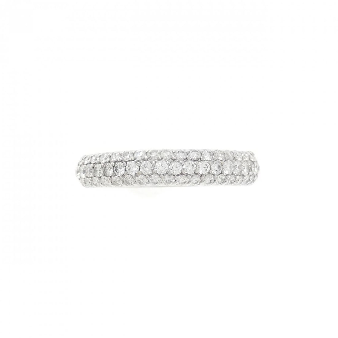 K18WG PAVE DIAMOND RING - 2