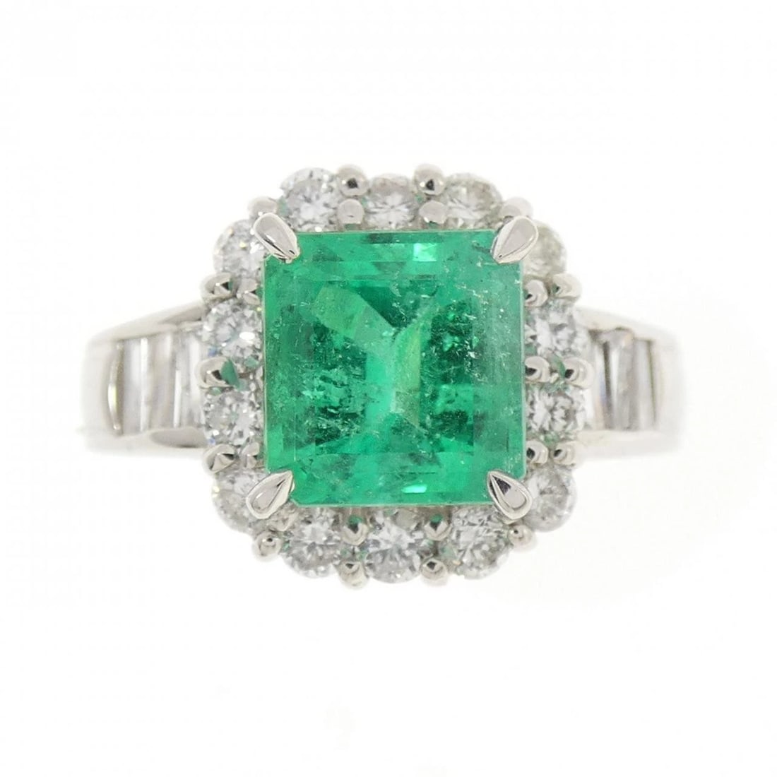 PT900 EMERALD RING - 2