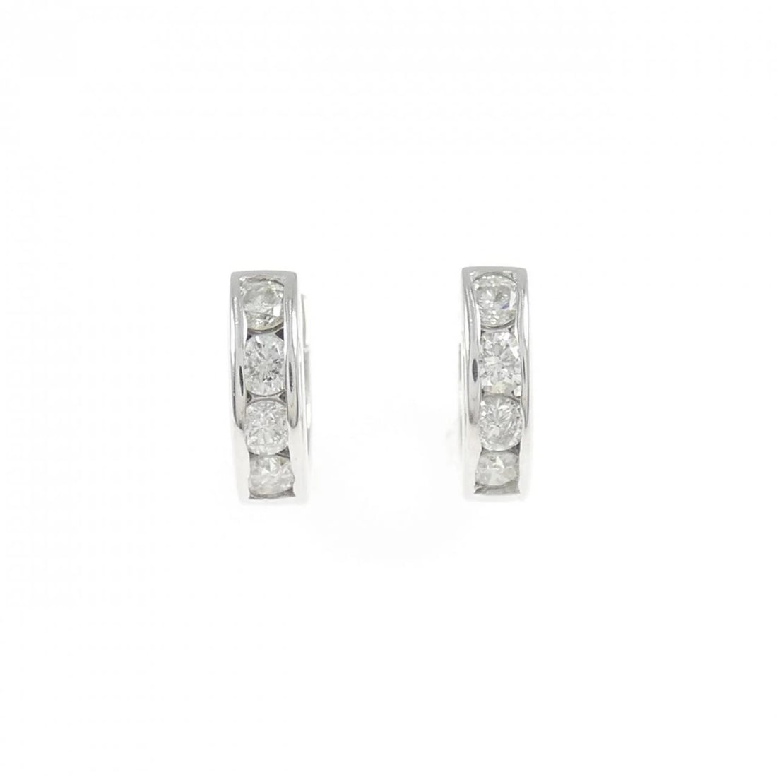 K18WG DIAMOND PIERCE: K18WG Diamond Pierce Brand: Unbranded Type/Style: Diamond Pierce/Earring Material: K18 white gold, Main Stone Natural Color: WG Size: Actual Size: Approx. height x width: 9.1mm x 2.6mm Accessories